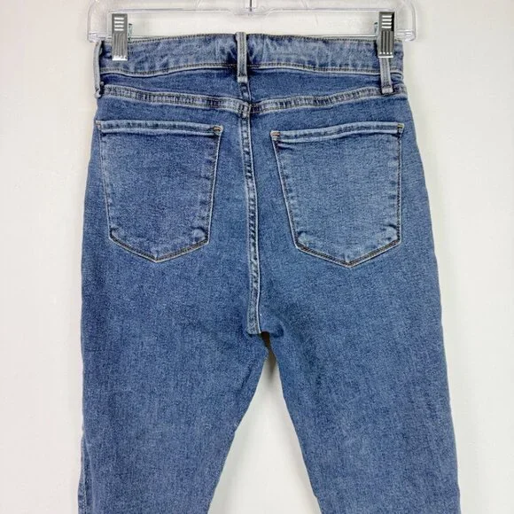 Abercrombie & Fitch Simone High Rise Ankle Jeans Raw Hem Size 26 2S SHORT EUC - Picture 7 of 9